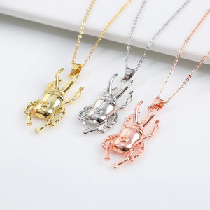 Collier Scarabée Cœur | Options Or, Argent & Or Rose