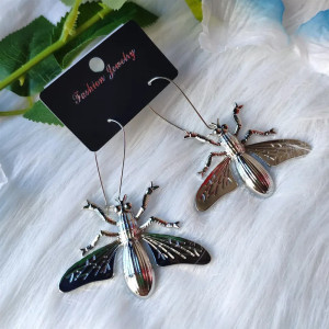 Boucles d'Oreilles Scarabée Ailé | Cadeau Unique Or & Argent