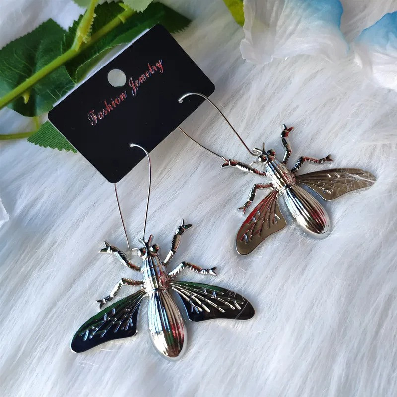 Boucles d'Oreilles Scarabée Ailé | Cadeau Unique Or & Argent