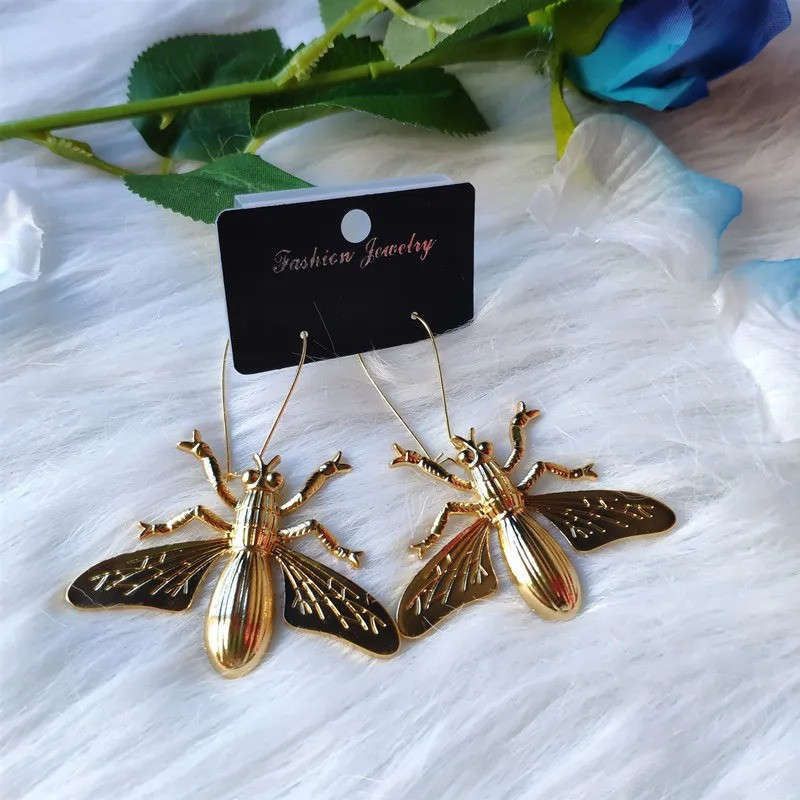 Boucles d'Oreilles Scarabée Ailé | Cadeau Unique Or & Argent