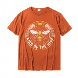 T-shirt Abeilles pour Homme King Of The Hive orange