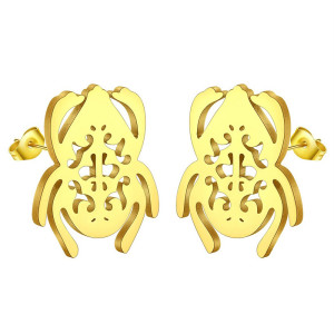 Puces d'Oreilles Scarabée Uniques | Cadeau Design Géométrique