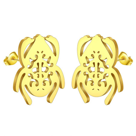 Puces d'Oreilles Scarabée Uniques | Cadeau Design Géométrique