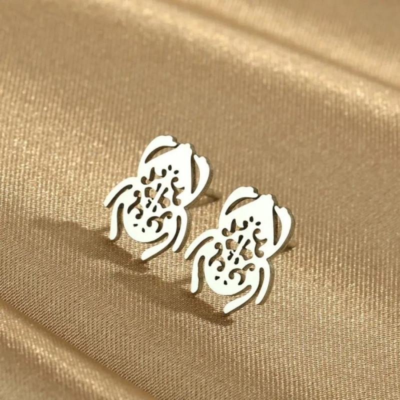 Puces d'Oreilles Scarabée Uniques | Cadeau Design Géométrique