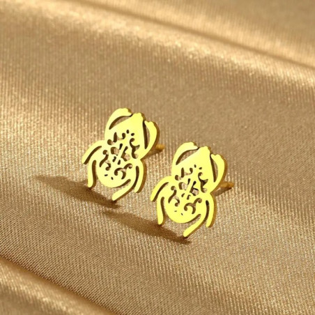 Puces d'Oreilles Scarabée Uniques | Cadeau Design Géométrique