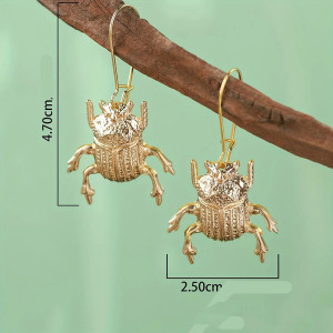 Majestic Gold Scarab Earrings | Unique Symbolic Jewelry Gift
