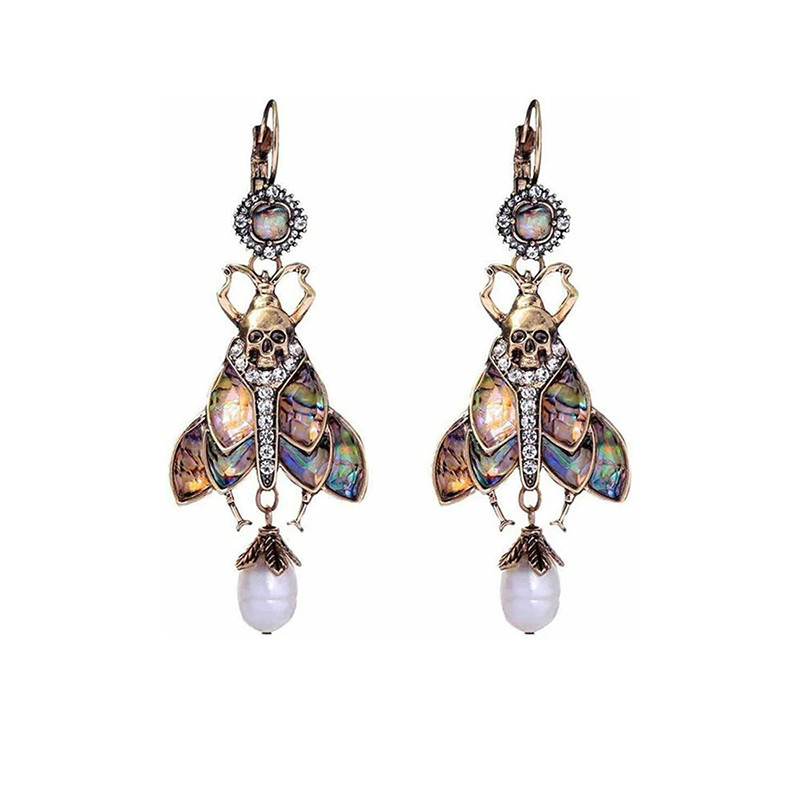 Imperial Emerald Scarab Earrings – Unique Gothic & Mystical Jewelry