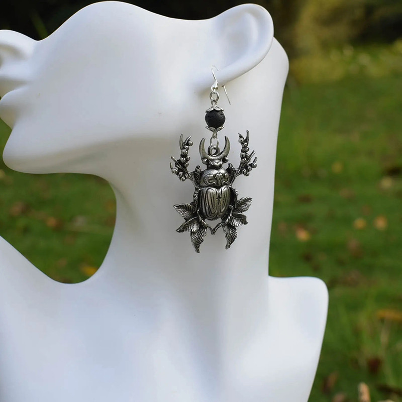 Mystic Beetle Earrings | Unique Witchy Jewelry Gift for Women