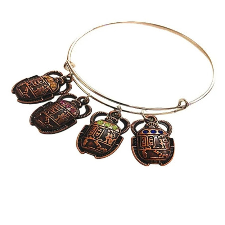 Bracelet Scarabée Égyptien Vintage | Idée Cadeau Spirituel