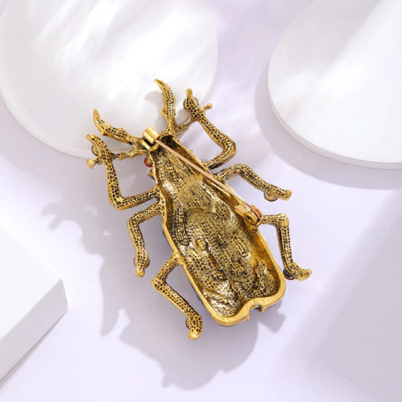 Broche Scarabée Baroque | Bijou Insecte Vintage & Cadeau Unique