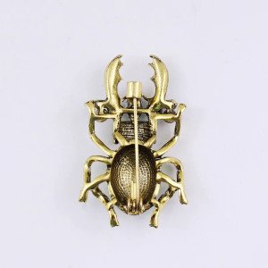 Broche Scarabée "Empereur d'Émeraude" | Pin's Insecte Unique