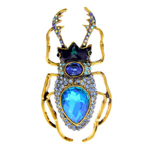 Spilla Scarabeo Zaffiro Reale – Gioiello Blu Elegante e Unico