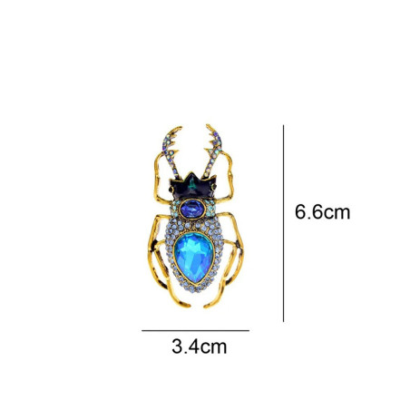 Skarabäus Brosche "Königssaphir" – Eleganter blauer Schmuck
