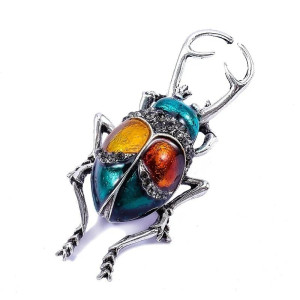 Broche Scarabée Vintage | Bijou Insecte Coloré & Unique