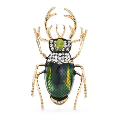 Broche Scarabée Baroque | Bijou Insecte Vintage Unique
