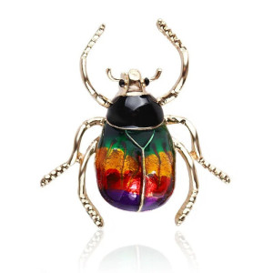 Broche Scarabée Comète | Bijou Cosmique Unique (3 Couleurs)