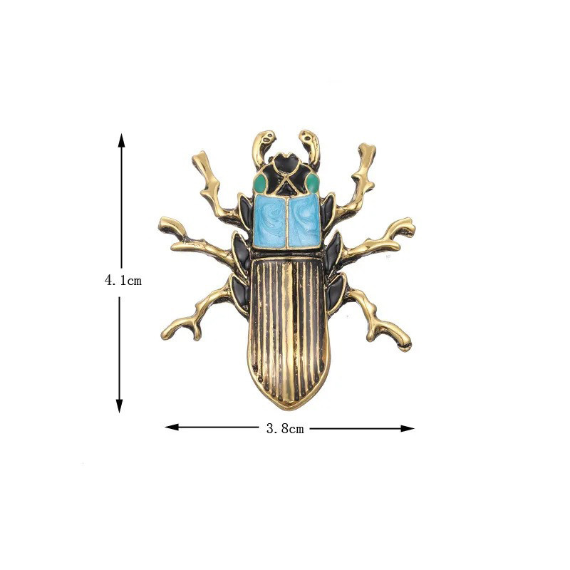 Pharaoh Scarab Brooch – Egyptian Jewelry in Gold & Turquoise