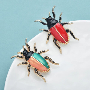 Cute Pastel Scarab Beetle Brooch | Unique Enamel Pin Gift