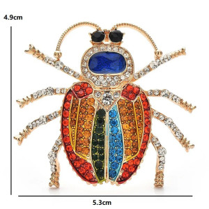 Broche Escarabajo Arcoíris – Joya Multicolor Brillante