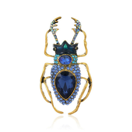 Broche Scarabée Joyau Royal | Bijou Doré Rubis ou Saphir