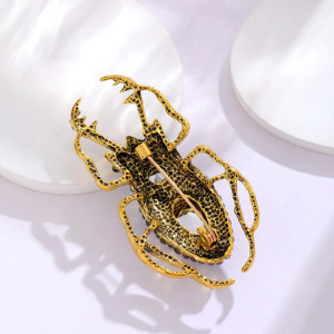 Broche Scarabée Joyau Royal | Bijou Doré Rubis ou Saphir