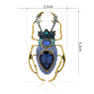 Broche Scarabée Joyau Royal | Bijou Doré Rubis ou Saphir