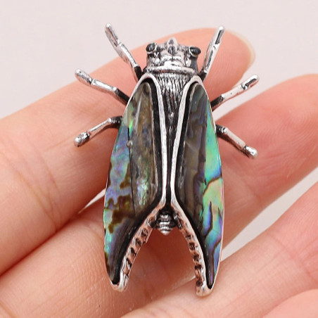 Broche Scarabée Opaline | Bijou Vintage Unique & Cadeau Femme