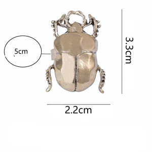 Bague Lucane Mystique – Bijou Insecte Noir ou Or Cadeau