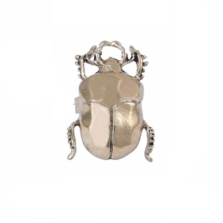 Bague Lucane Mystique – Bijou Insecte Noir ou Or Cadeau