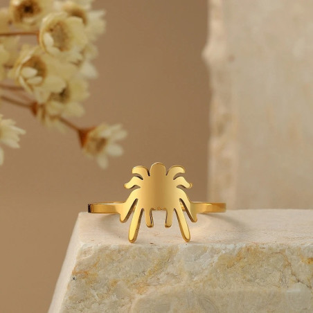Bague Scarabée Silhouette Minimaliste – Bijou Acier Élégant