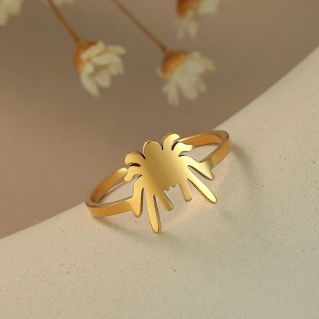 Bague Scarabée Silhouette Minimaliste – Bijou Acier Élégant