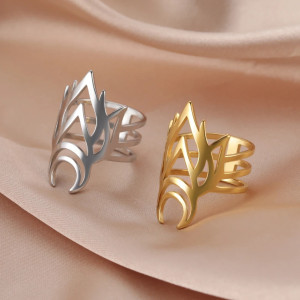 Bague Scarabée Ailé Or & Argent | Bijou Femme Acier Inoxydable