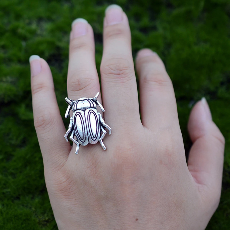 Bague Scarabée Forêt Enchantée | Bijou Insecte Vintage