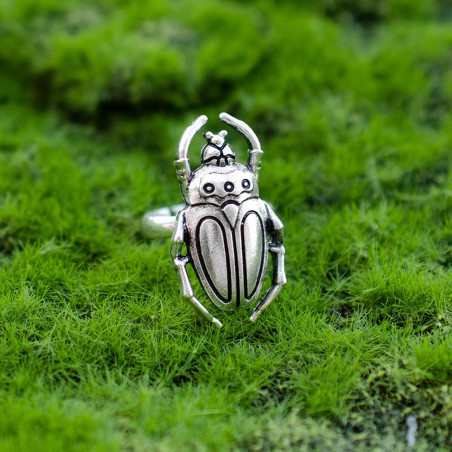 Bague Scarabée Forêt Mystérieuse | Bijou Insecte Vintage