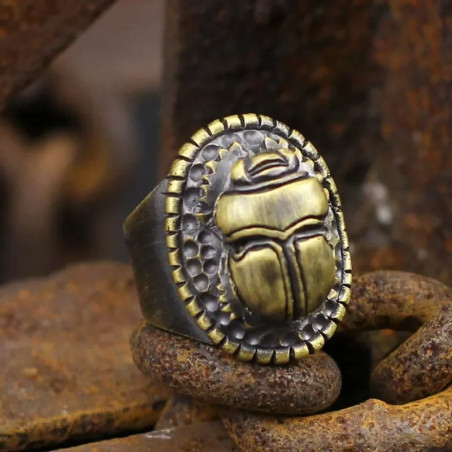 Bague Scarabée Vintage | Cadeau Talisman Égyptien Unique