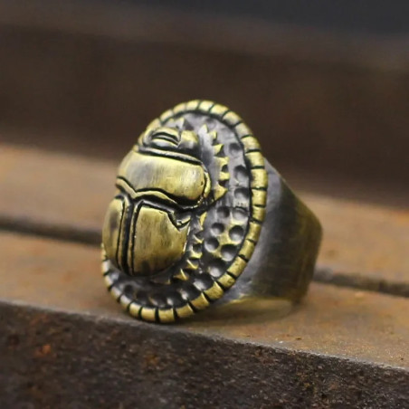 Anello Scarabeo Egizio | Gioiello Talismano Portafortuna