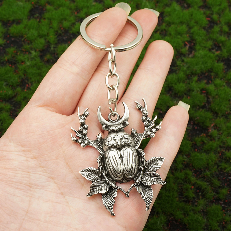 Vintage Scarab Beetle Keychain | Moon & Leaf Spiritual Gift