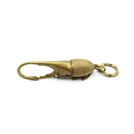 Porte-Clé Scarabée Hercule Doré – Charme Rétro & Puissant
