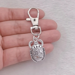 Pharaoh Scarab Beetle Keychain | Egyptian Good Luck Amulet