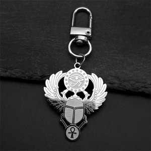 Divine Trinity Scarab Keychain – Egyptian Talisman in 3 Colors
