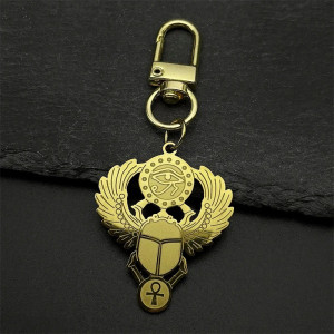 Porte-clés Scarabée Trinité Divine – Talisman Égyptien 3 Couleurs