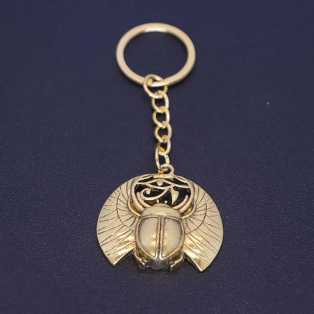 Porte-clés Scarabée Ailé avec Œil d'Horus Protecteur