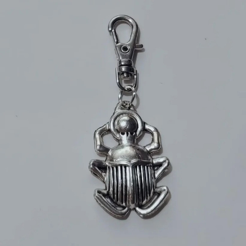 Hieroglyph Scarab Keychain | Unique Egyptian Talisman Gift
