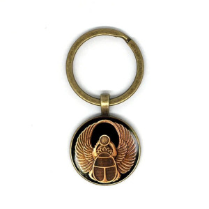 Porte-clés Scarabée Solaire Sacré | Symbole Égyptien Unique
