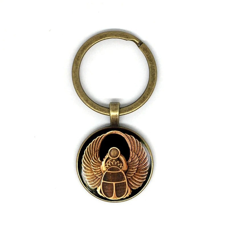 Sacred Sun Scarab Keychain | Unique Egyptian Rebirth Symbol