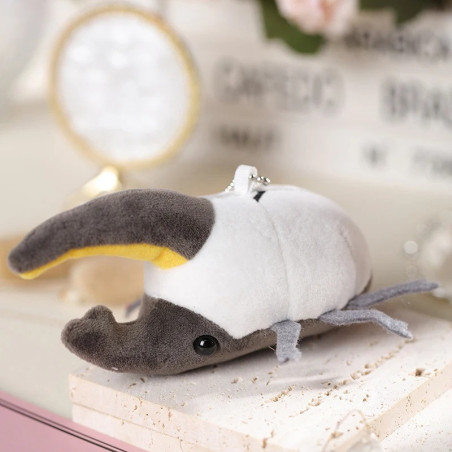 Cute Horned Beetle Plush Keychain – Soft & Adorable Gift