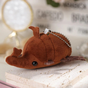 Velvet Chestnut Beetle Keychain – Cute Brown Plush Accessory