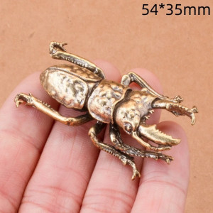 Vintage Brass Beetle Figurine | Unique Entomology Gift Idea