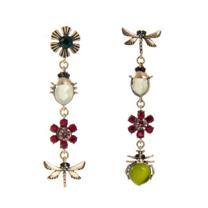 Mystic Garden Scarab Beetle Earrings | Unique Insect Jewelry