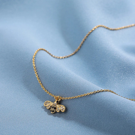 Collier Abeille Scintillant en Or | Bijou Cadeau pour Femme
